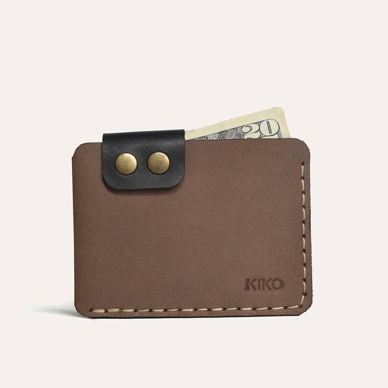 Kiko Leather Card Wallet In Brown