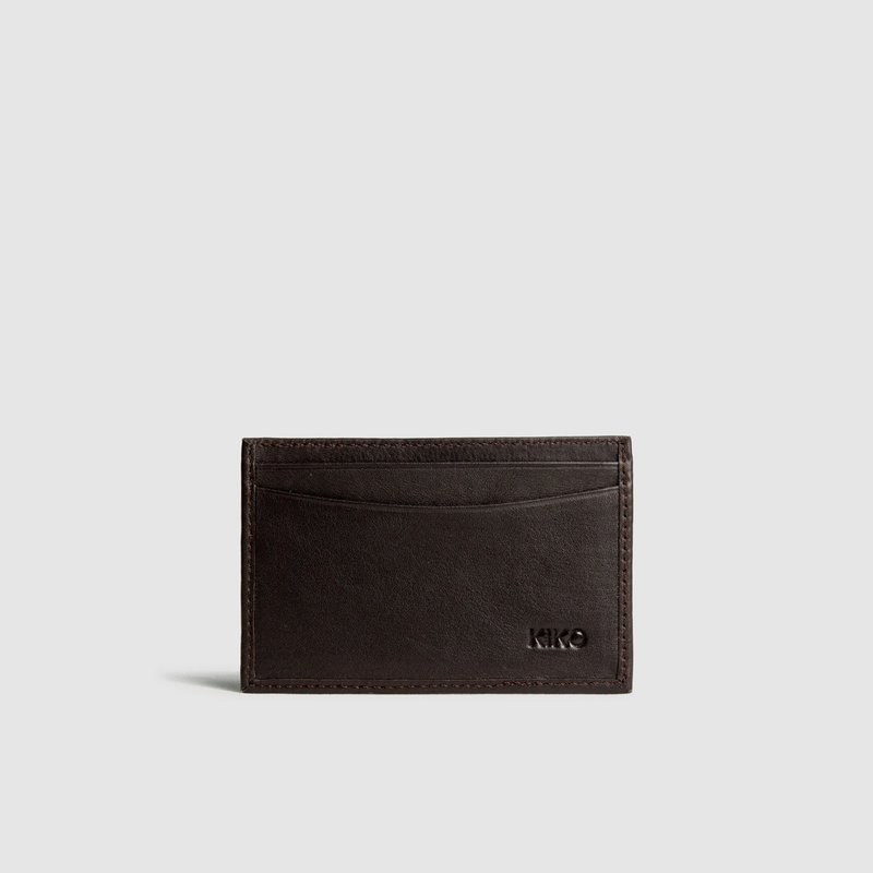 Kiko Leather Classic Card Case In Brown