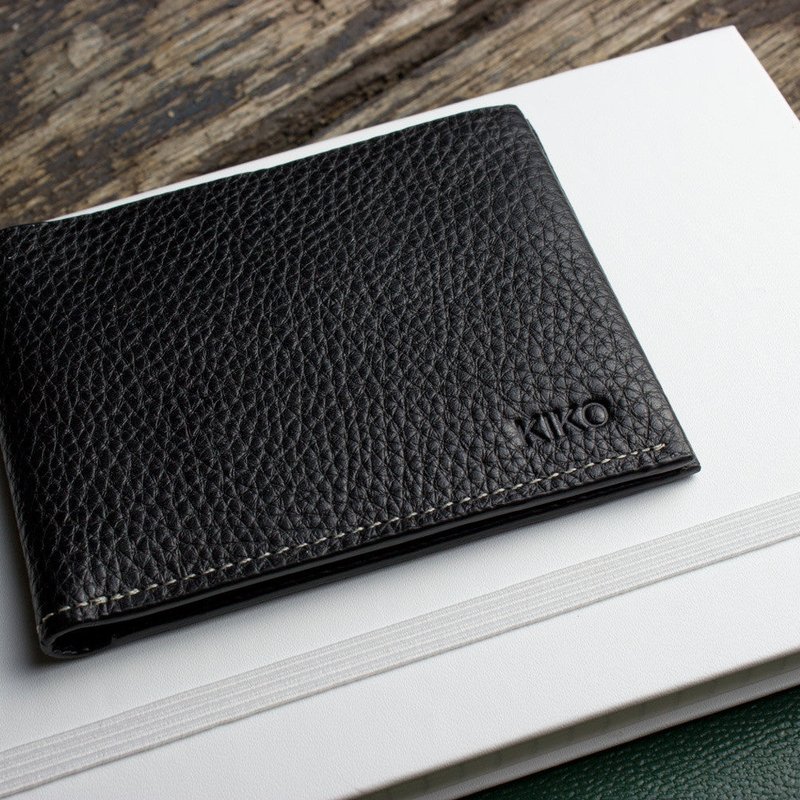 Kiko Leather Classic Leather Wallet In Black