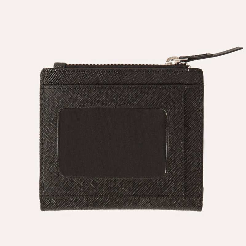 Kiko Leather Coin Purse Wallet In Black