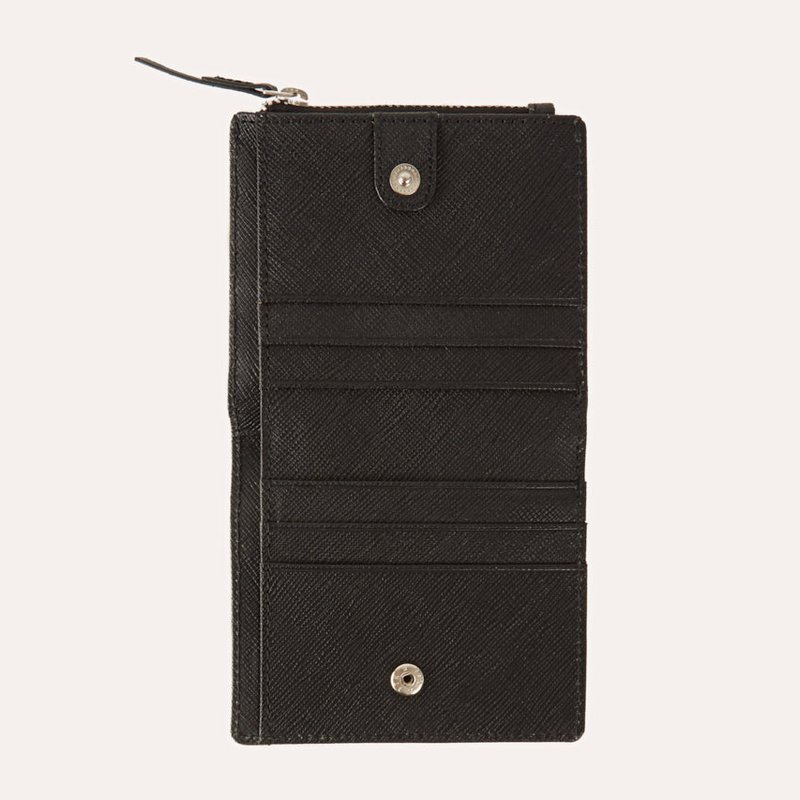 Shop Kiko Leather Coin Purse Wallet In Black