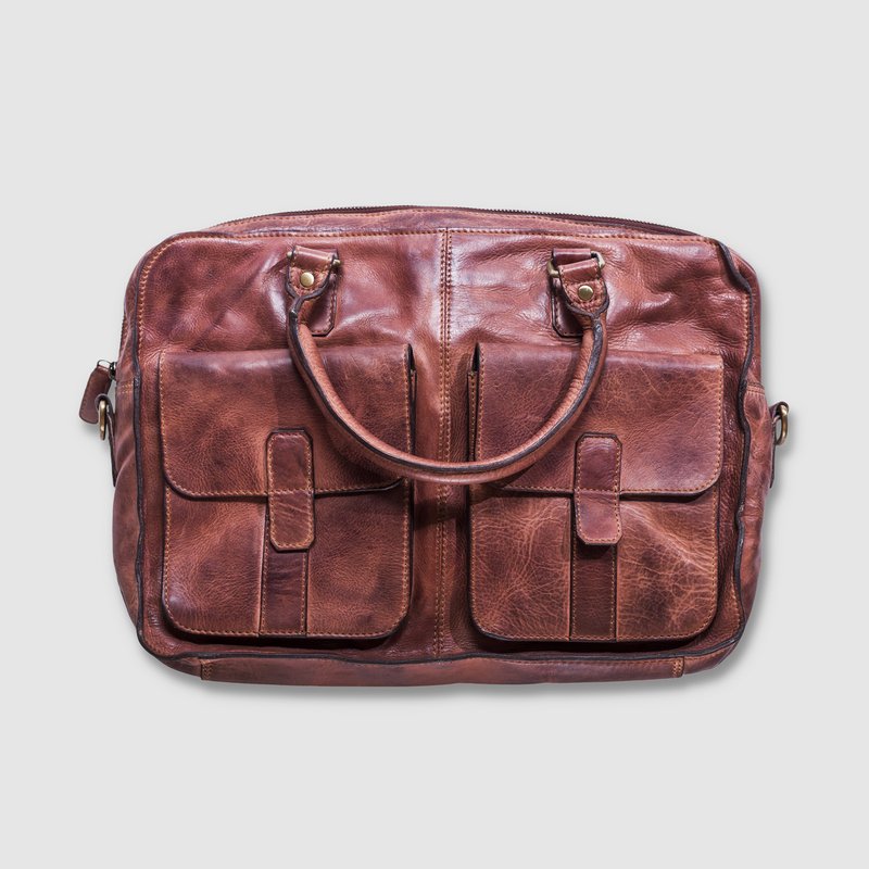 Kiko Leather Commuter Briefcase In Brown