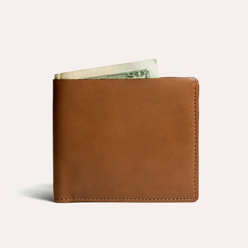 Kiko Leather Double Bifold Wallet In Brown