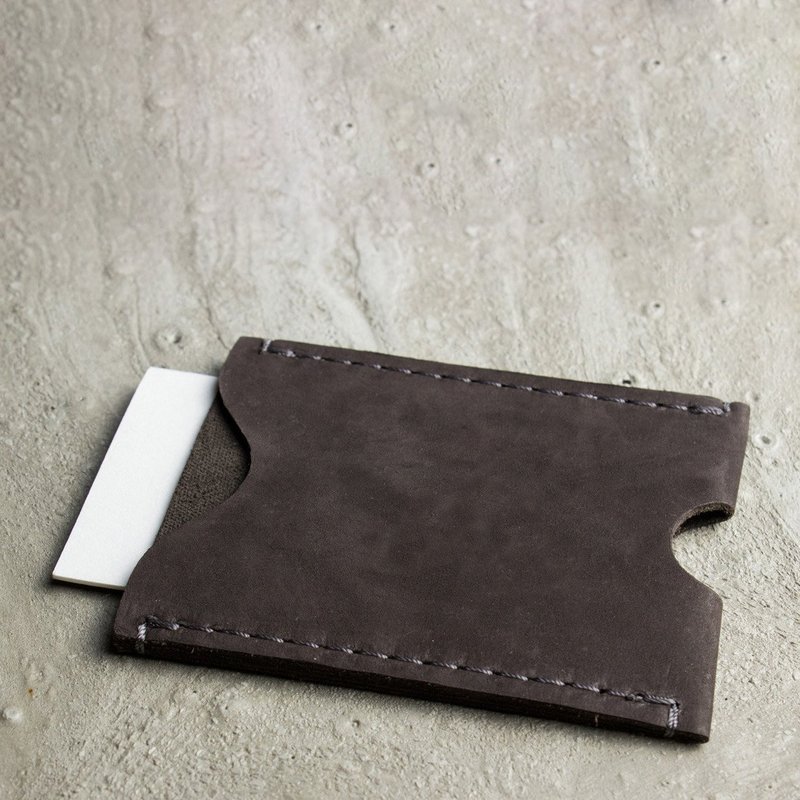 Shop Kiko Leather Double Sided Card Case In Brown