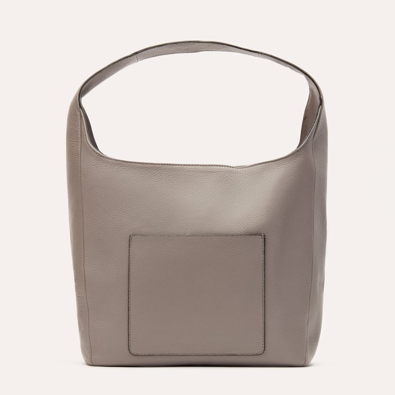 Kiko Leather Hobo Handbag In Grey