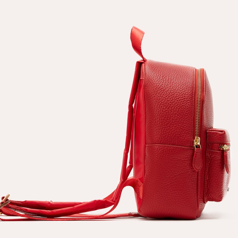 Kiko Leather Itty-bitty Backpack In Red