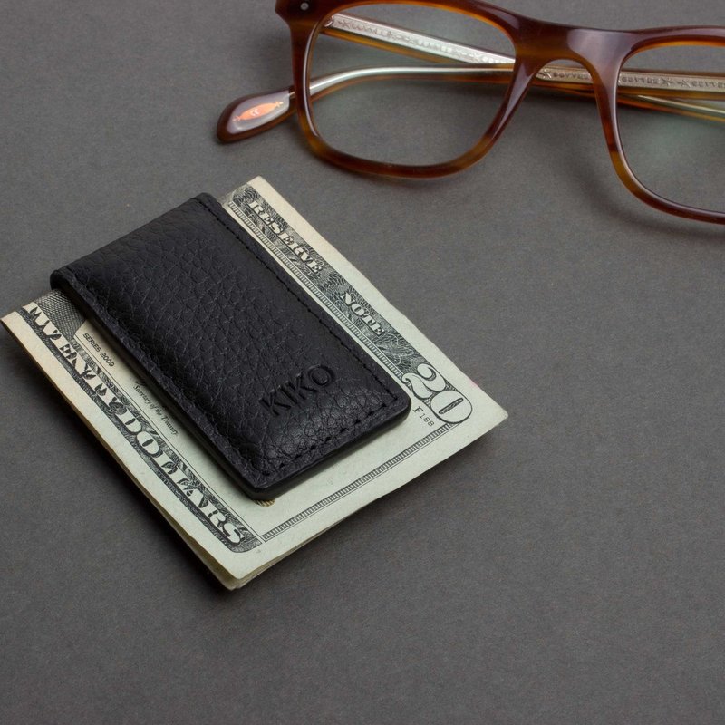Shop Kiko Leather Magnetic Money Clip In Brown