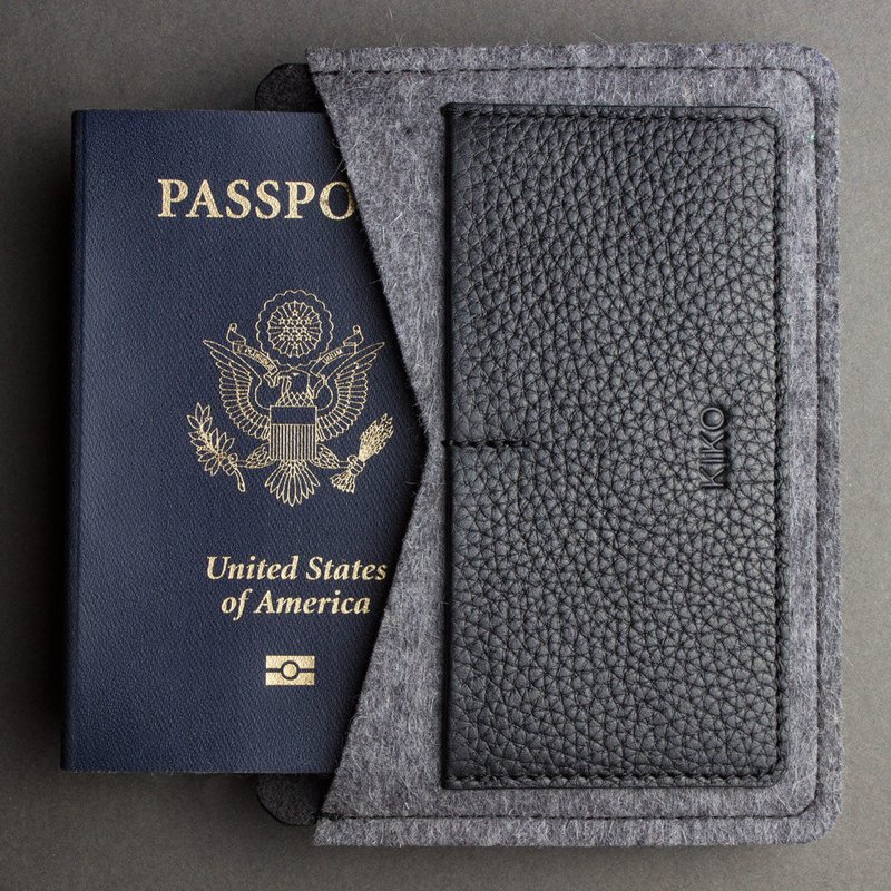Shop Kiko Leather Passport Holder In Black