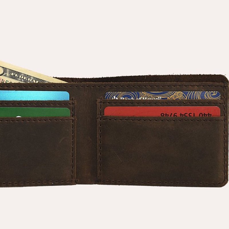 Kiko Leather Step Up Wallet In Brown