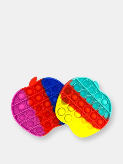 Kimmy Toyz Silicone Bubble Push Pop it Fidget Toy Rainbow Apple (2 chosen randomly) product