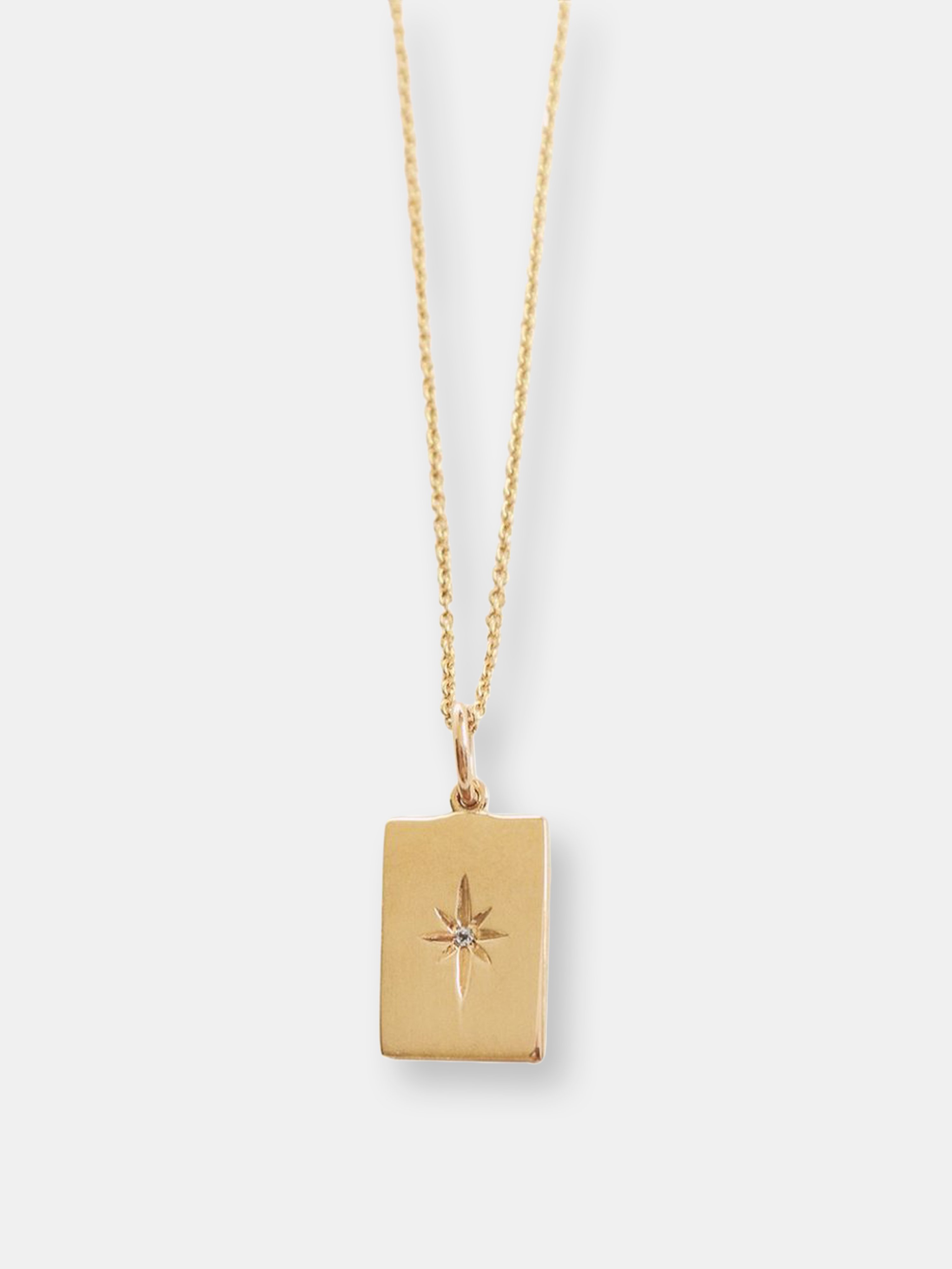 Kinn Studio North Star Pendant Necklace In Gold