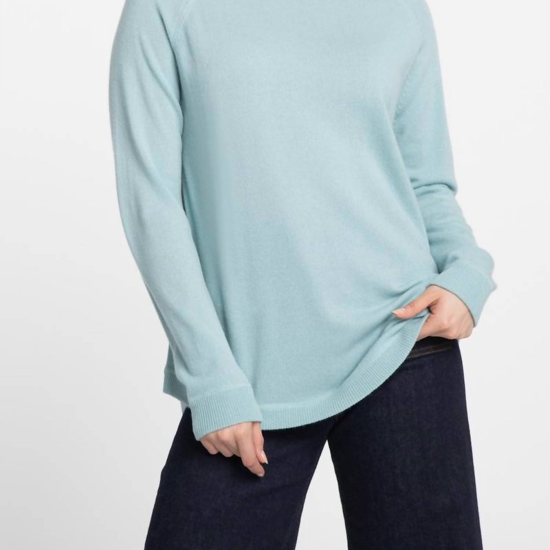 Shop Kinross Rounded Hem Sweater In Blue
