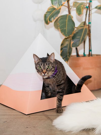 Kitty Kardboard 'Wavey' Cardboard Cat Pyramid product