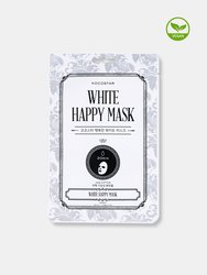 White Happy Mask, Pack of 10