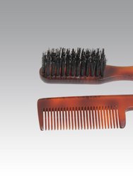 Jaspè Mustache and Beard Boar Hair Brush & Comb Set