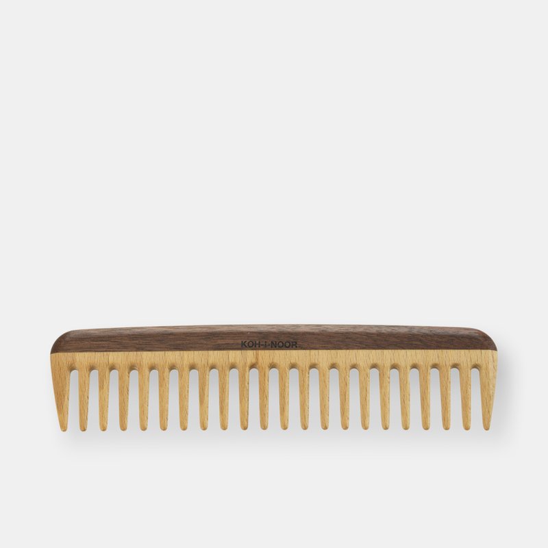 Koh-i-noor Legno Beech And Kotibe Wood Wide Spread Tooth Comb