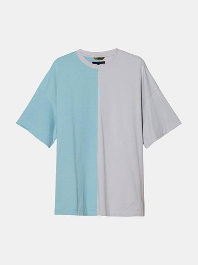 Konus Color Blocked Oversize Tee with Reflective Tape in Teal product