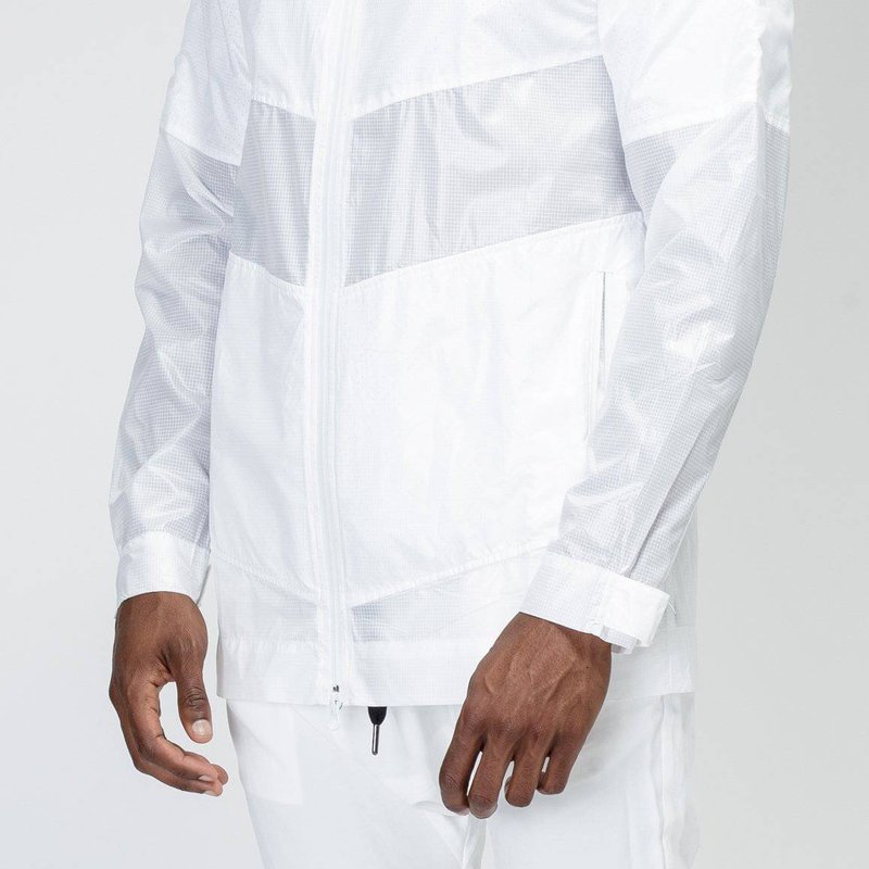Konus Men's Hooded Windbreaker In White