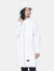 Konus Unisex Long Hoodie With Two Way Zipper in White