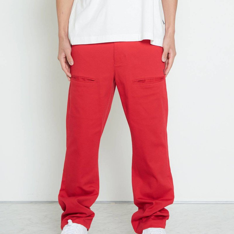 Shop Konus Men's Baggy Chino Pants In Red