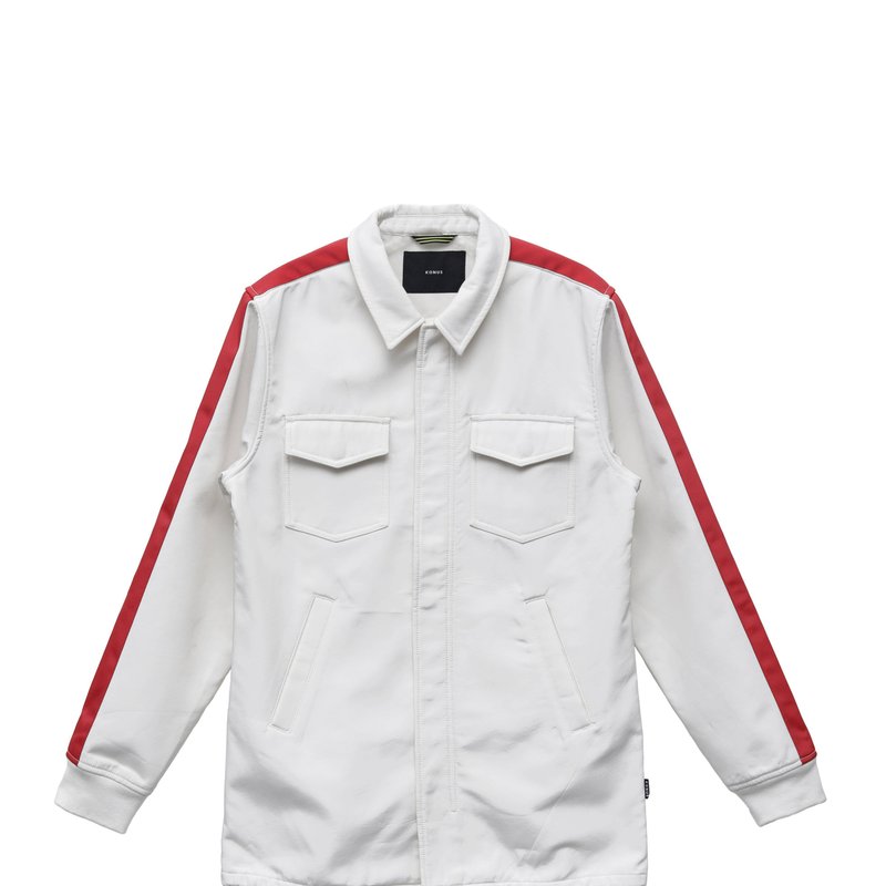 Konus Men's Bonded Fabric Coaches Jacket In White