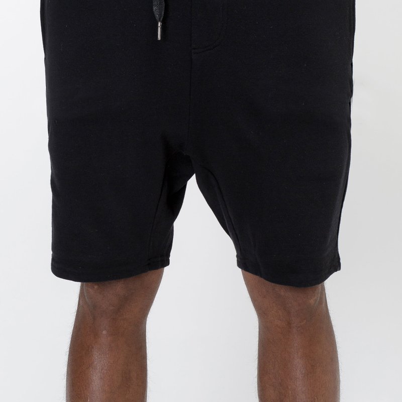 Shop Konus Men's Cutoff French Terry Shorts In Black