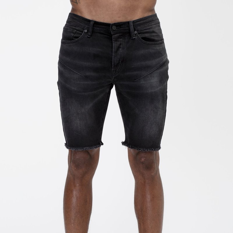 Shop Konus Men's Denim Shorts In Black