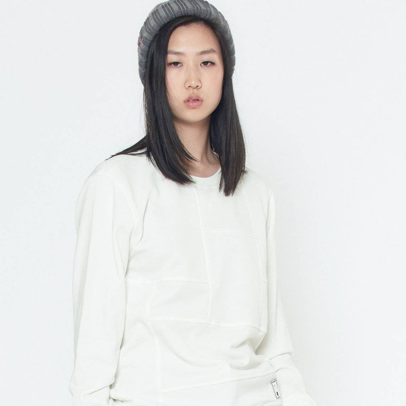 Shop Konus Men's Graphic Paneling Sweatshirt In White