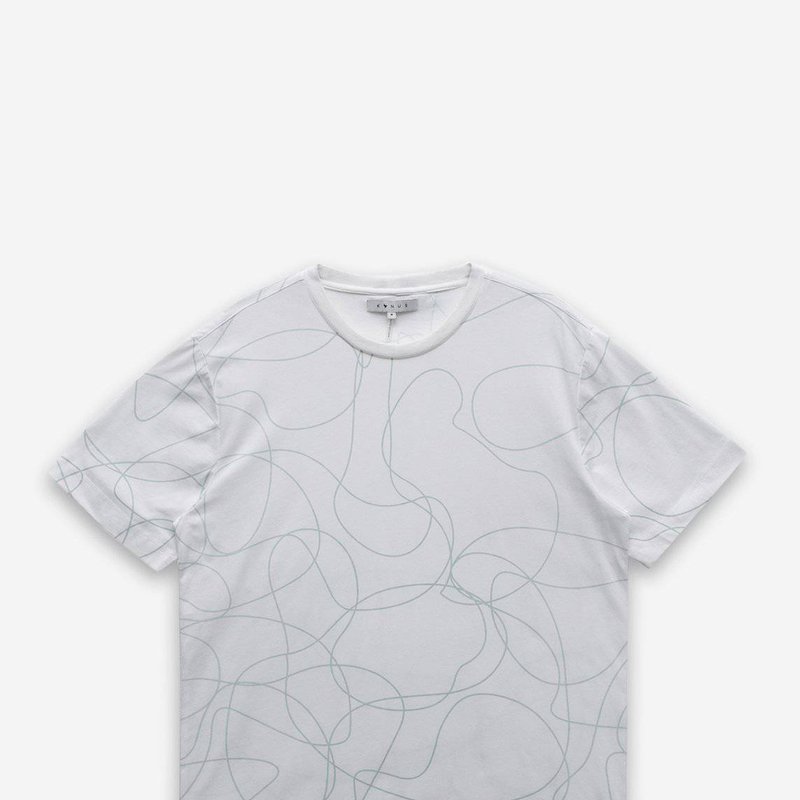Shop Konus Men's Linework Print T-shirt In White