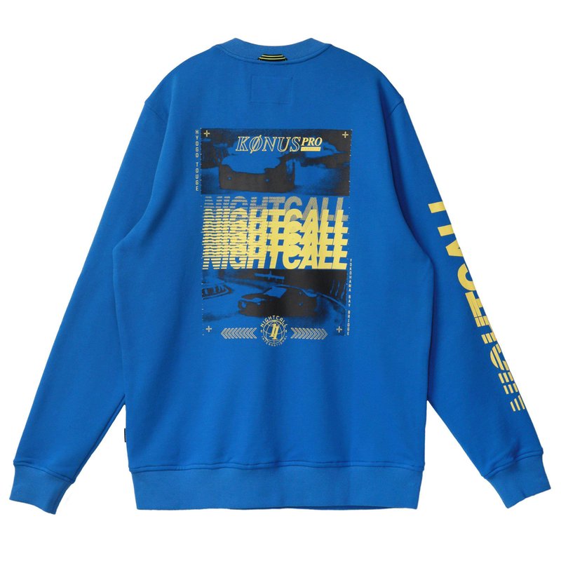 Shop Konus Men's Nightcall Sweatshirt In Blue
