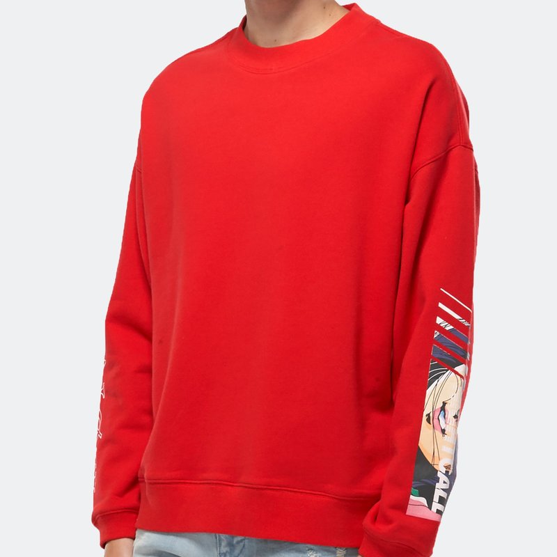 Shop Konus Men's Oversize Sweatshirt In Red