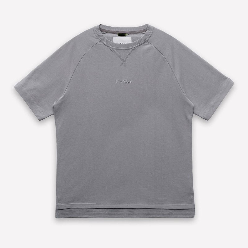 Konus Men's Short Sleeve Raglan Crewneck Tee In Gray In Grey
