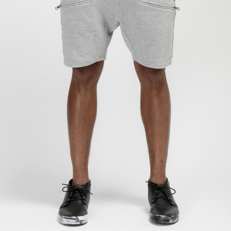 Shop Konus Men's Side Zip Pocket Shorts In Gray In Grey