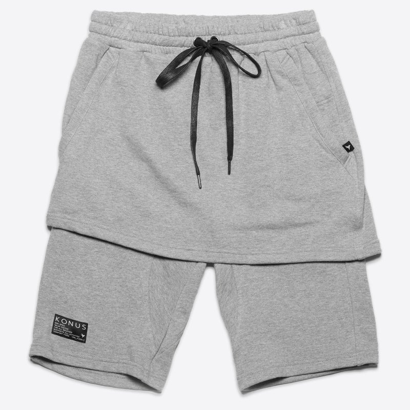 Shop Konus Men's Skirted Shorts In Grey