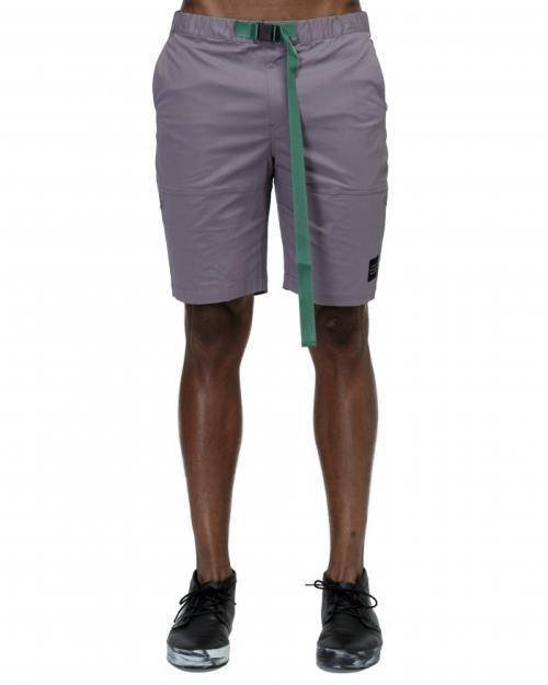 Shop Konus Men's Stretch Twill Shorts With Nylon Tape Closure In Purple
