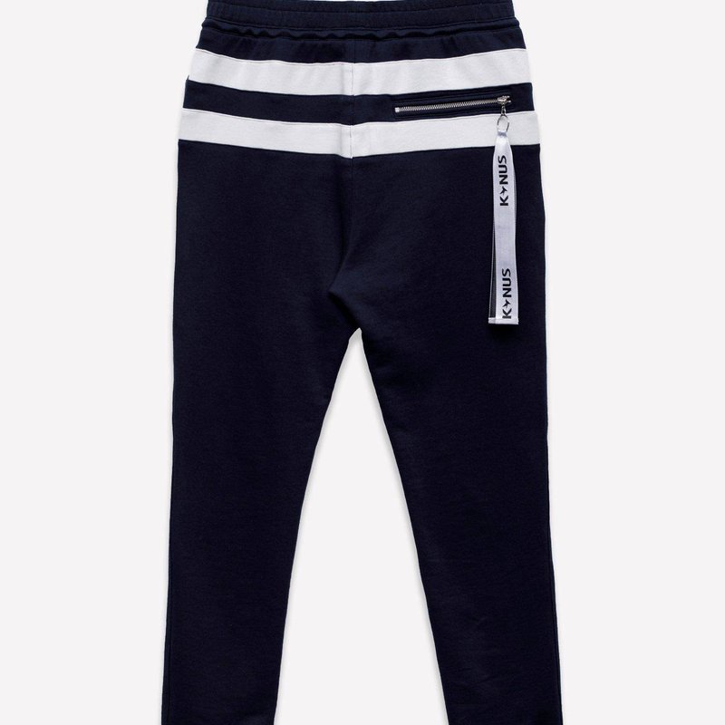 Shop Konus Men's Stripe Sweatpants In Navy In Blue