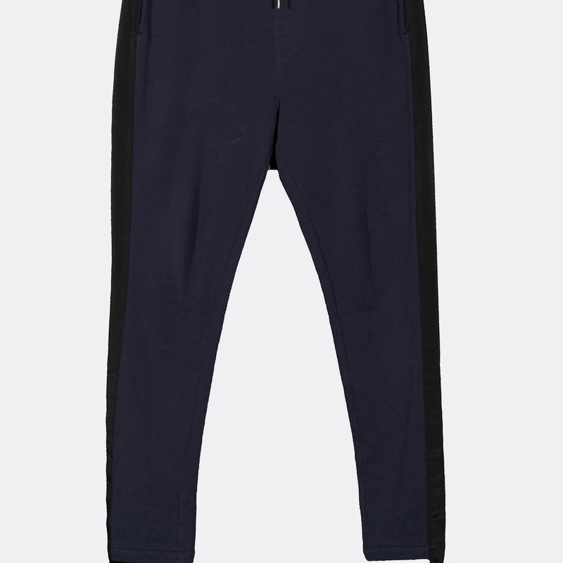 Konus Men's Sweatpants With Side Stripes In Blue