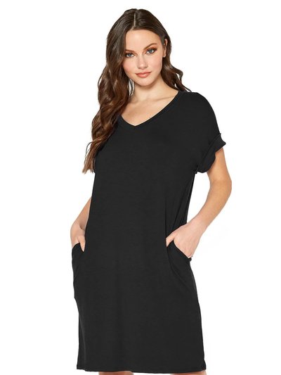 Konus Women's Round Neck T-Shirt Dress With Pocket product