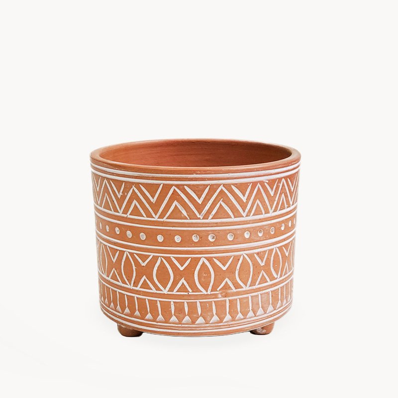 Korissa Hand Etched Terracotta Pot