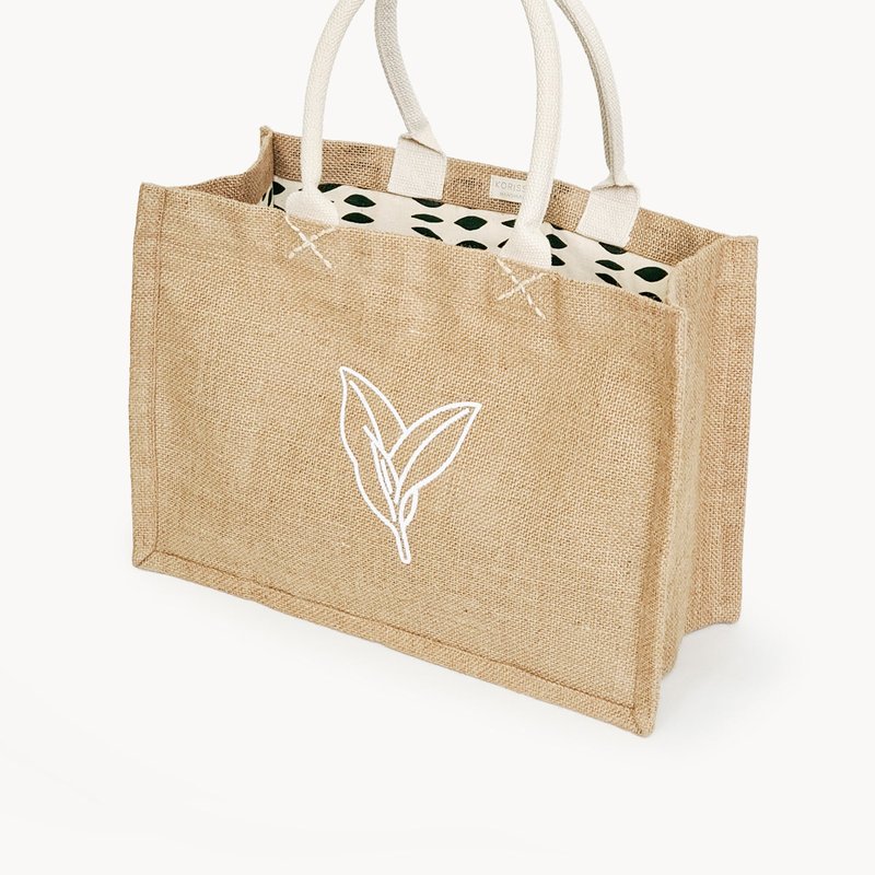 Korissa Jute Canvas Shopping Bag In Brown