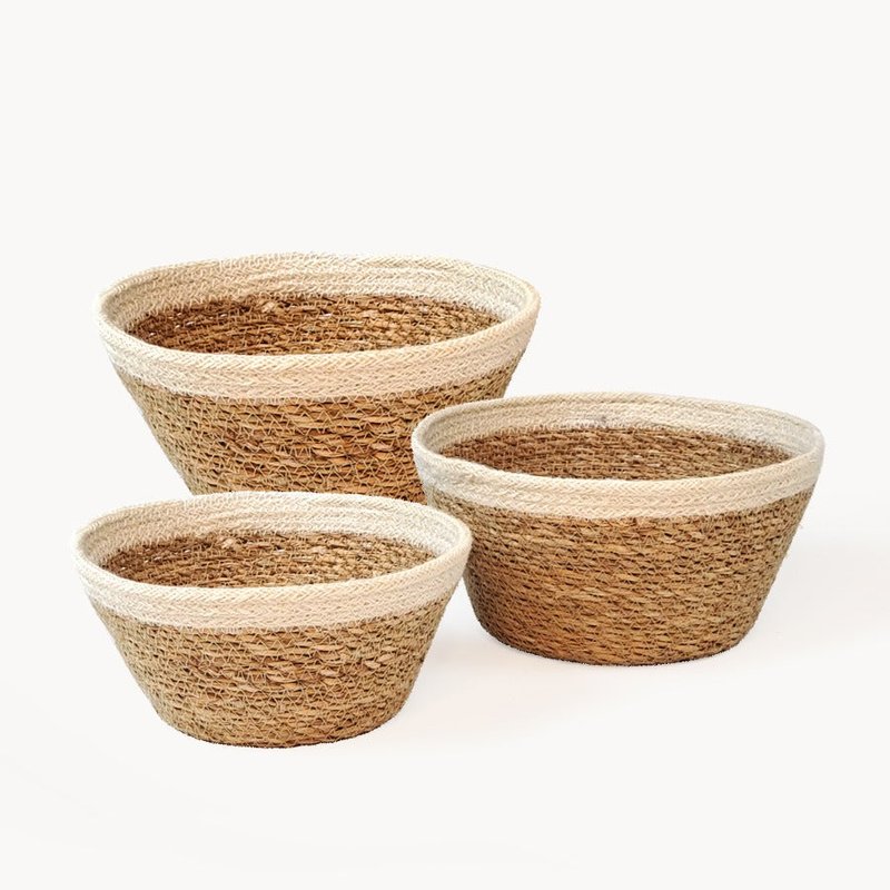 Shop Korissa Savar Plant Bowl (set Of 3) In Brown