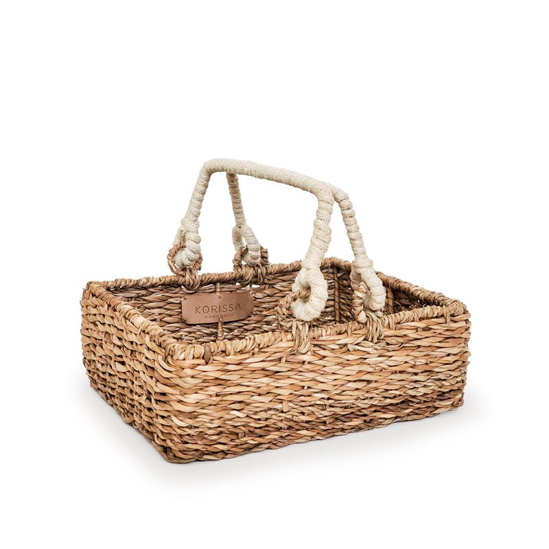 Korissa Savar Storage Basket With Handle In Brown