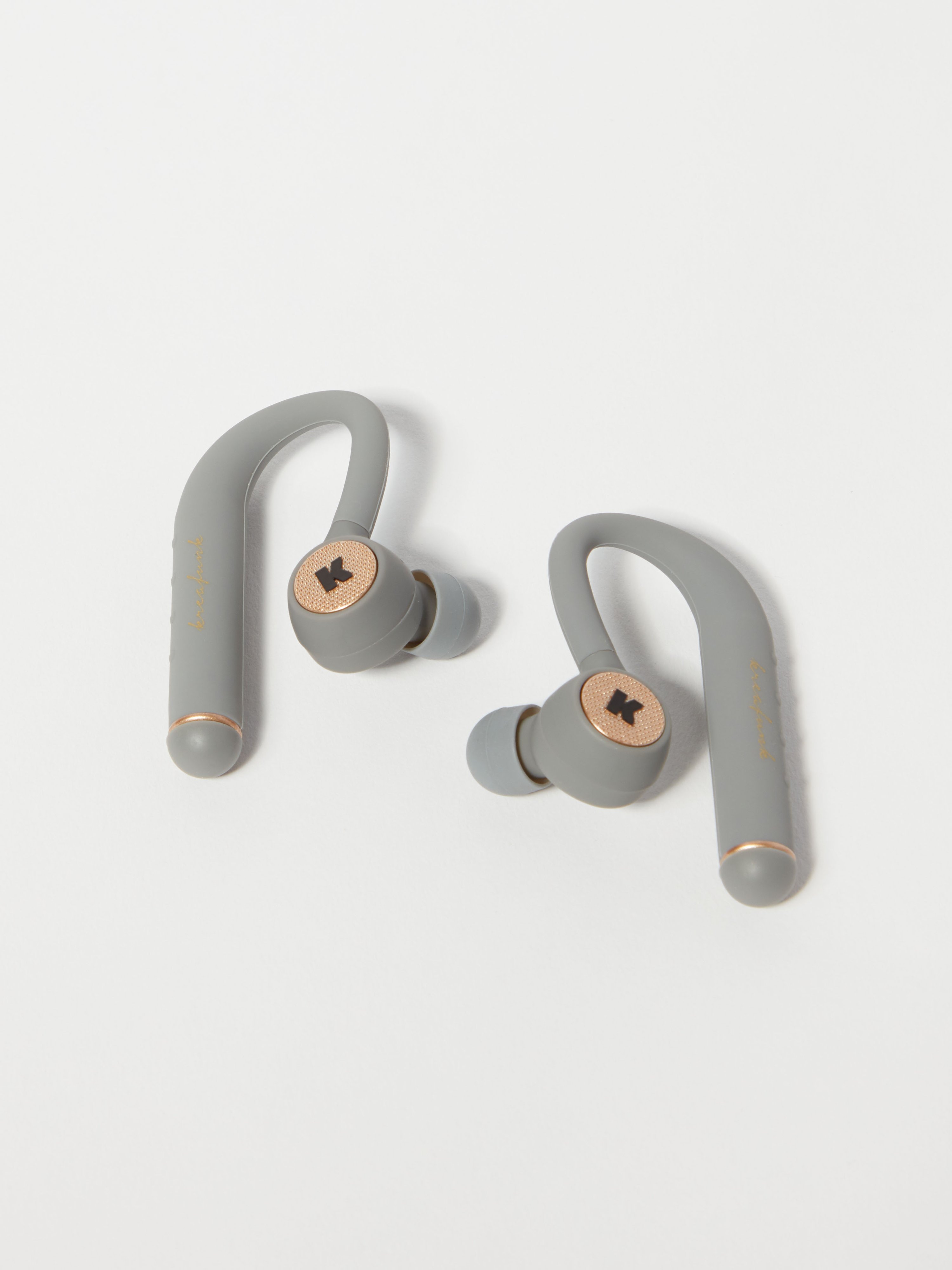 Kreafunk Bgem In-ear Headphones In Cool Grey/pale Gold