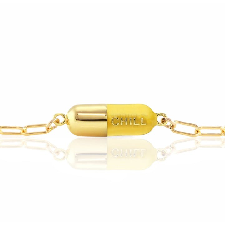 Kris Nations Chill Pill Bracelet In Yellow