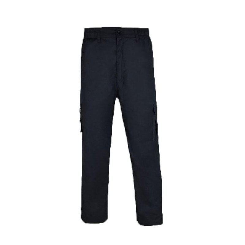 Krisp Mens Multi Pocket Cargo Trousers In Black