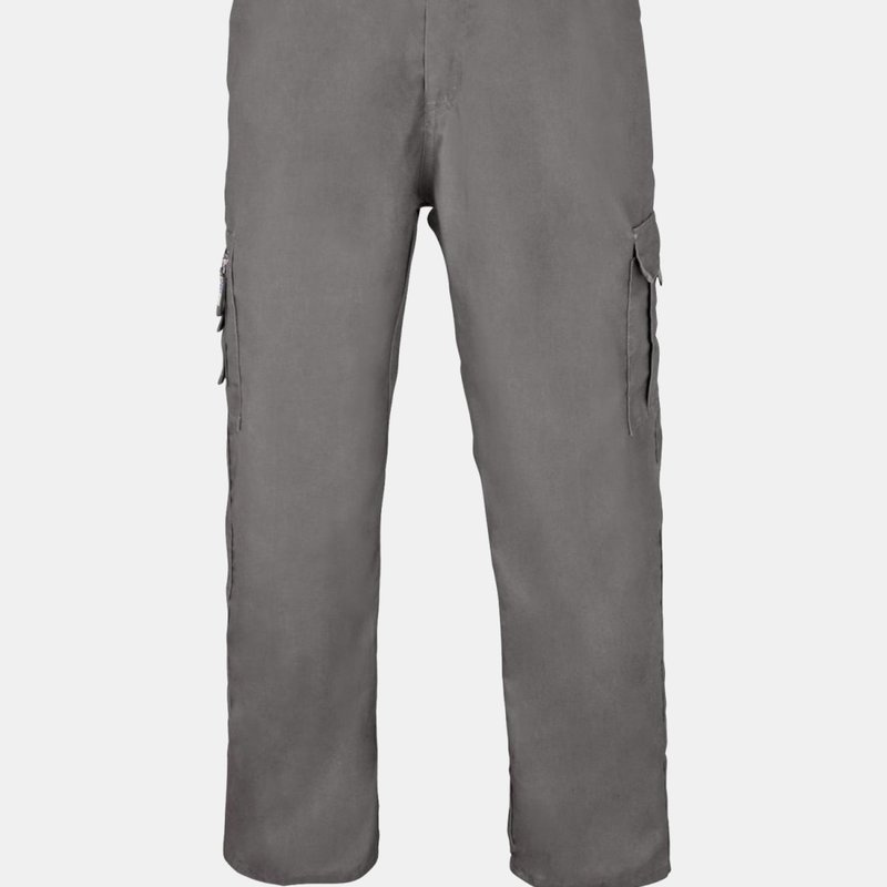 Krisp Mens Multi Pocket Cargo Trousers In Grey