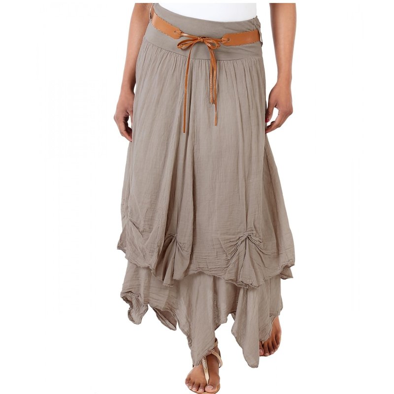 Krisp Womens/ladies Gypsy Maxi Skirt In Brown