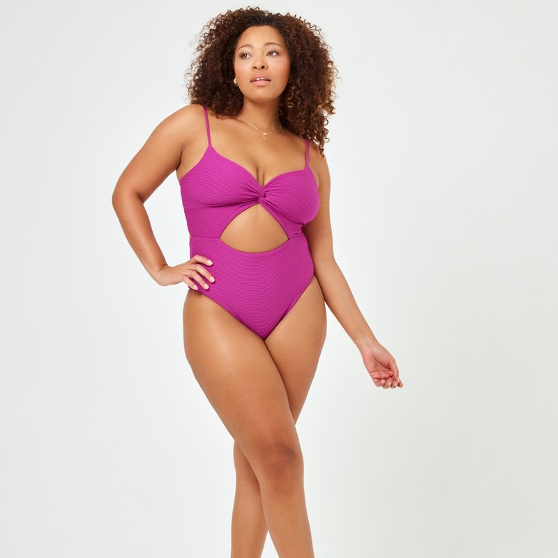 Shop L*space Eco Chic Repreve® Kyslee One Piece Swimsuit In Pink