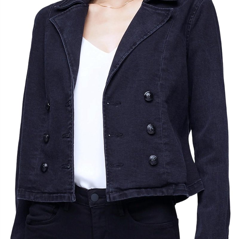 Shop L Agence Admiral Crop Jacket In Black