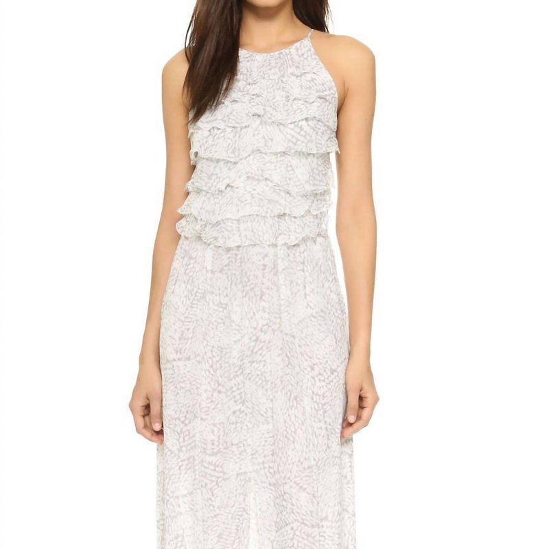 Shop L Agence Adriana Ruffle Maxi Dress In White